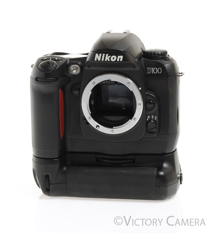 Nikon D100 6.1MP Digital SLR Camera w/ Battery Grip + 2 Batteries - Victory Camera