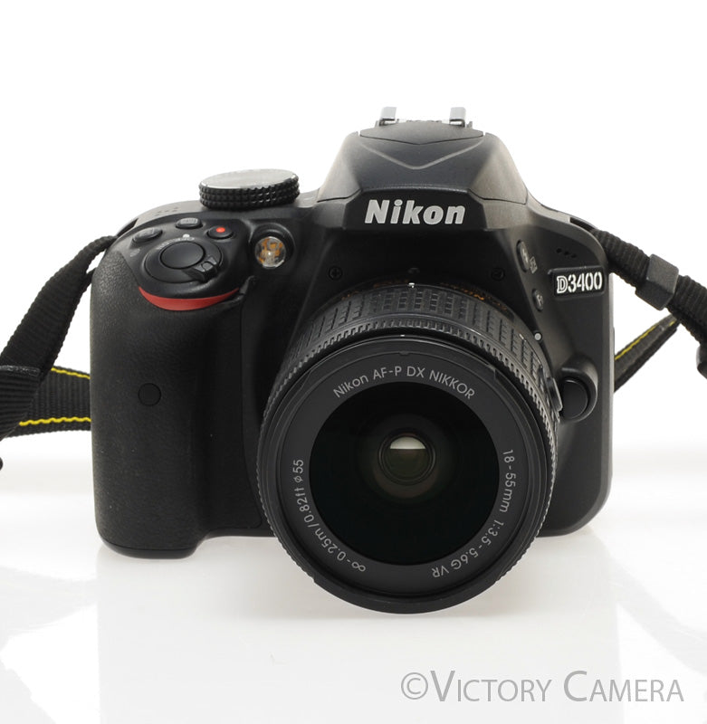 Nikon D3400 Digital SLR Camera Body 24.2mp w/ 18-55mm Lens ~500 Shots [MINT]