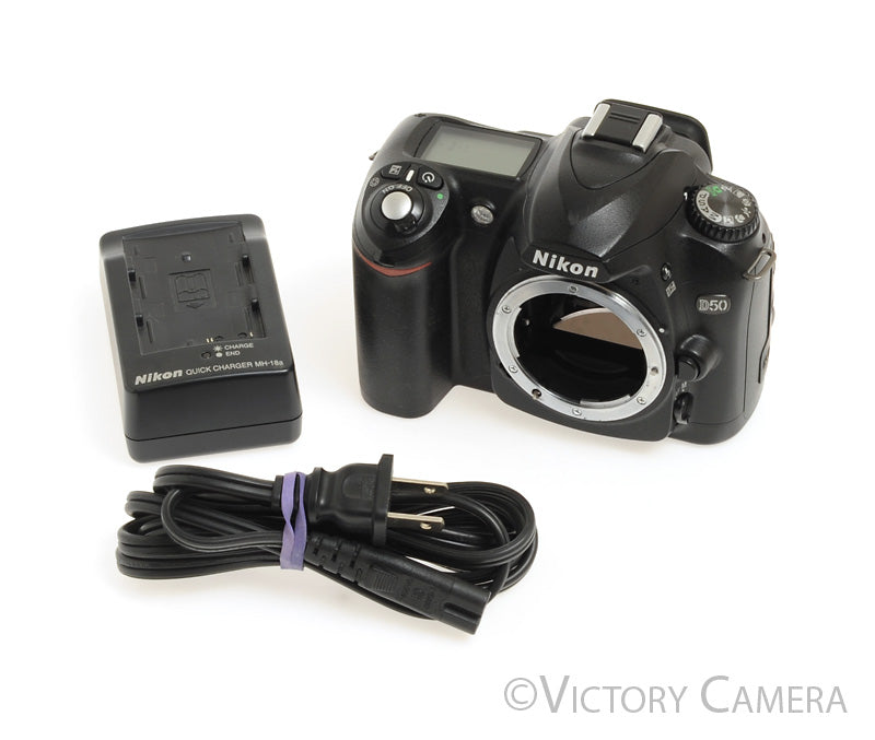 Nikon D50 6.1MP Digital SLR Camera w/ Battery &amp; Charger (~7150 Shots) [EXC] - Victory Camera