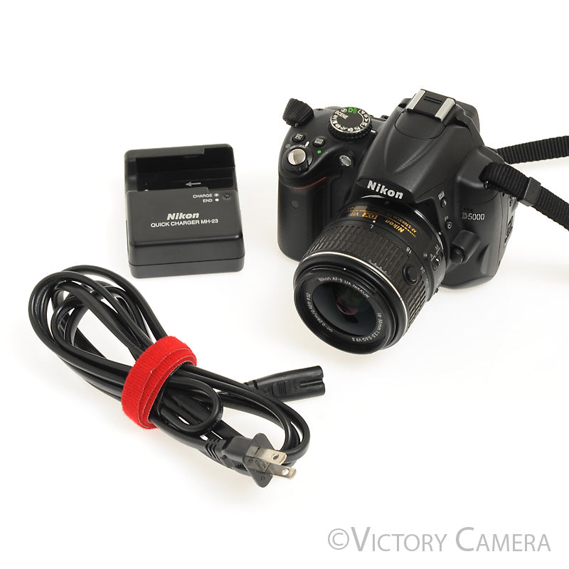 Nikon D5000 12.3MP Digital Camera w/ 18-55mm Lens -Shutter Count ~1400 [EXC+] - Victory Camera