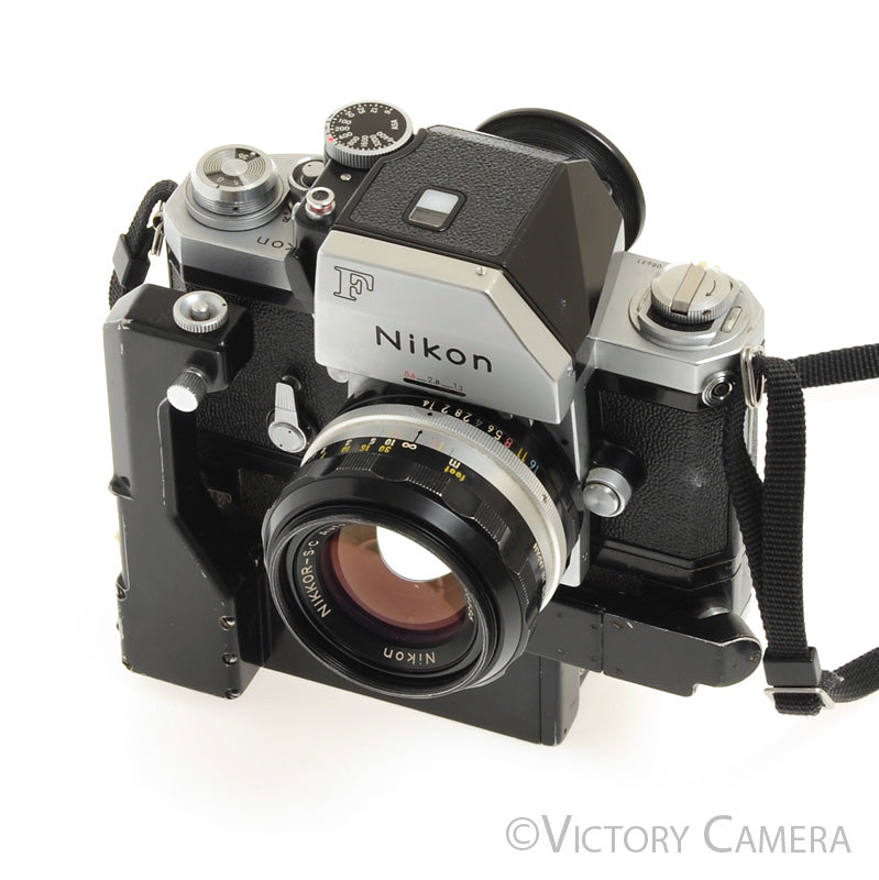 Nikon F Chrome Photomic FTN w/ F-36 Motordrive &amp; 50mm f1.4 Lens  [EXC] - Victory Camera