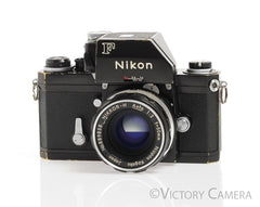Nikon F Black Camera Body w/ FTN Photomic Prism u0026 50mm f2 Lens -Nice-