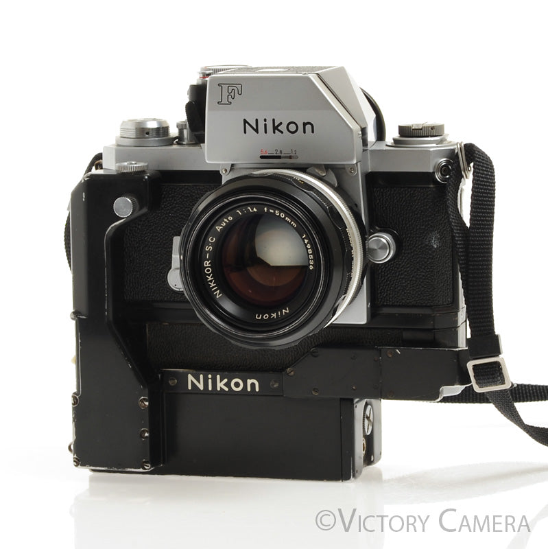 Nikon F Chrome Photomic FTN w/ F-36 Motordrive &amp; 50mm f1.4 Lens  [EXC] - Victory Camera