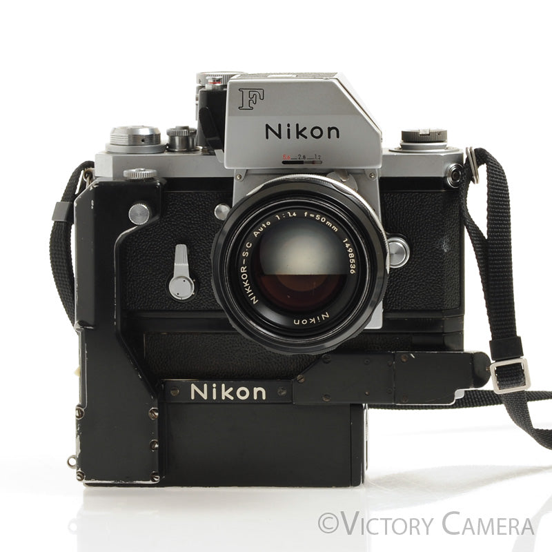 Nikon F Chrome Photomic FTN w/ F-36 Motordrive &amp; 50mm f1.4 Lens  [EXC] - Victory Camera