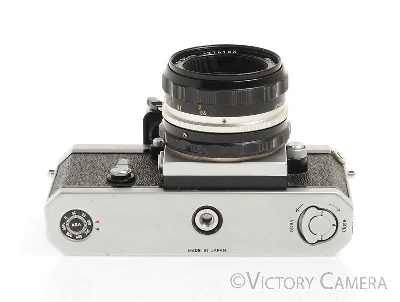 Nikon F Chrome 35mm Camera Body 50mm f2 Lens + Prism -New Seals-  [GOOD] - Victory Camera