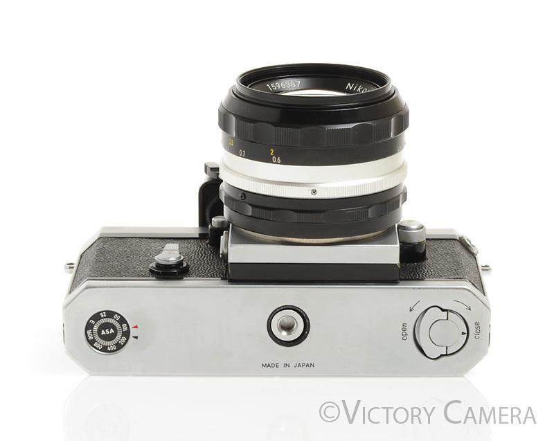 Nikon F Chrome 35mm Camera Body w/ Photomic Prism &amp; 50mm f1.4 Lens [EXC] - Victory Camera