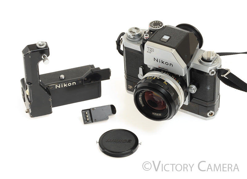 Nikon F Chrome Photomic FTN w/ F-36 Motordrive &amp; 50mm f1.4 Lens  [EXC] - Victory Camera