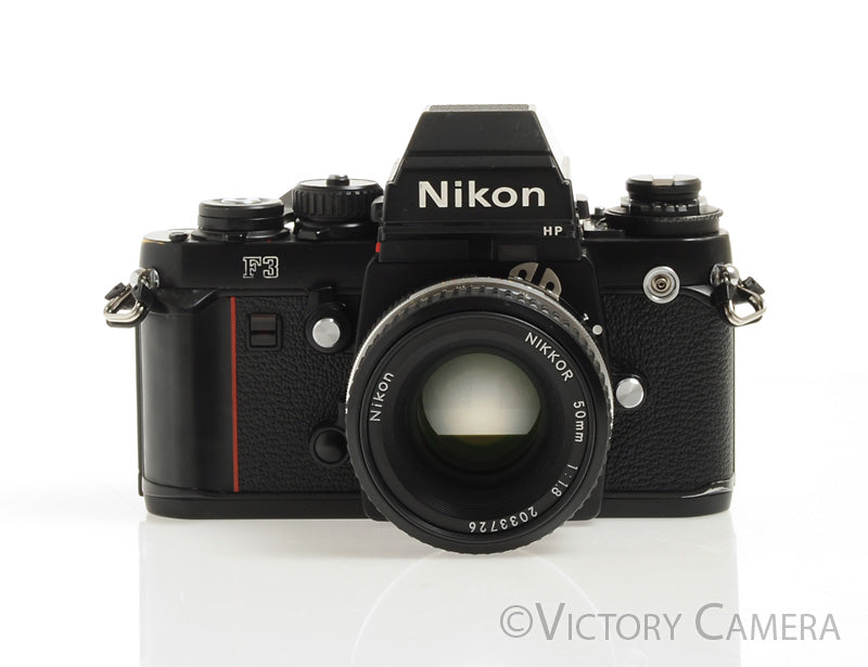 Nikon F3 HP F3HP 35mm Film Camera w/ Nikkor 50mm f1.8 AI -Clean, New Seals- - Victory Camera