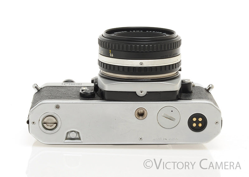 Nikon FE-2 FE2 Chrome 35mm Camera with 50mm f1.8 AI-s Lens -New Seals- [EXC] - Victory Camera