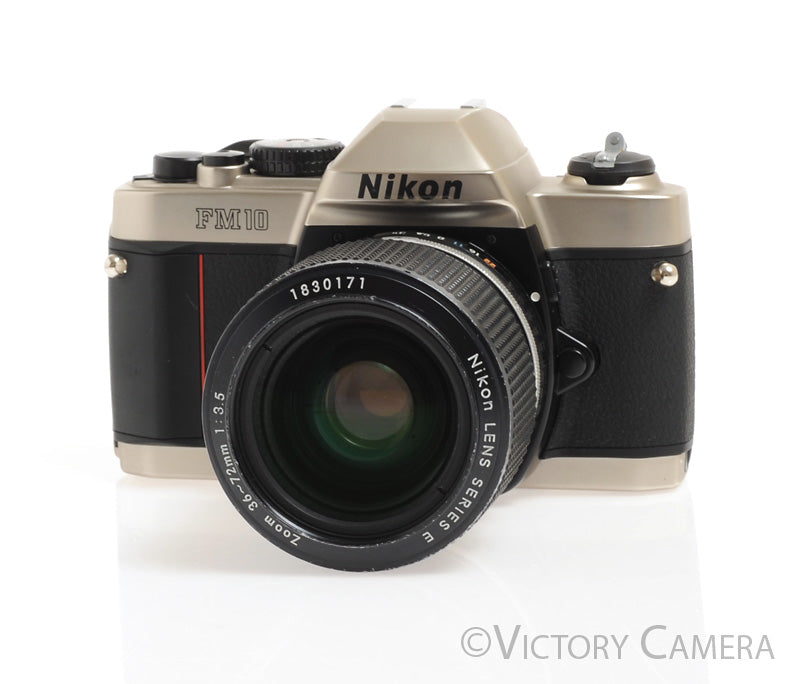 Nikon FM10 FM-10 35mm SLR Film Camera with 36-72mm Zoom Lens - Victory Camera