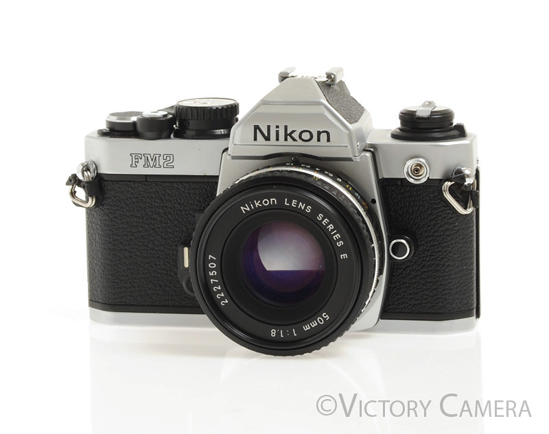 Nikon FM2-N FM2N Chrome Camera Body w/ 50mm f1.8 AI-s Lens -New Seals- [EX+] - Victory Camera