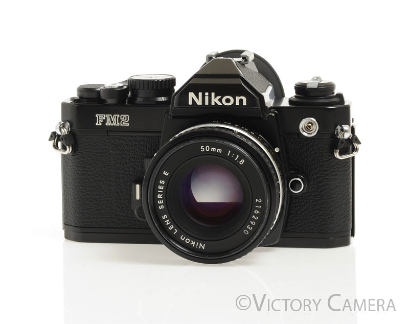 Nikon FM-2n FM2n Black Camera Body w/ 50mm f1.8 AI-S Lens -Good Seals- [EX+] - Victory Camera