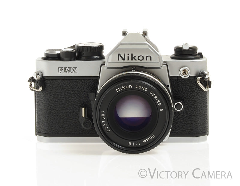 Nikon FM2-N FM2N Chrome Camera Body w/ 50mm f1.8 AI-s Lens -New Seals- [EX+] - Victory Camera