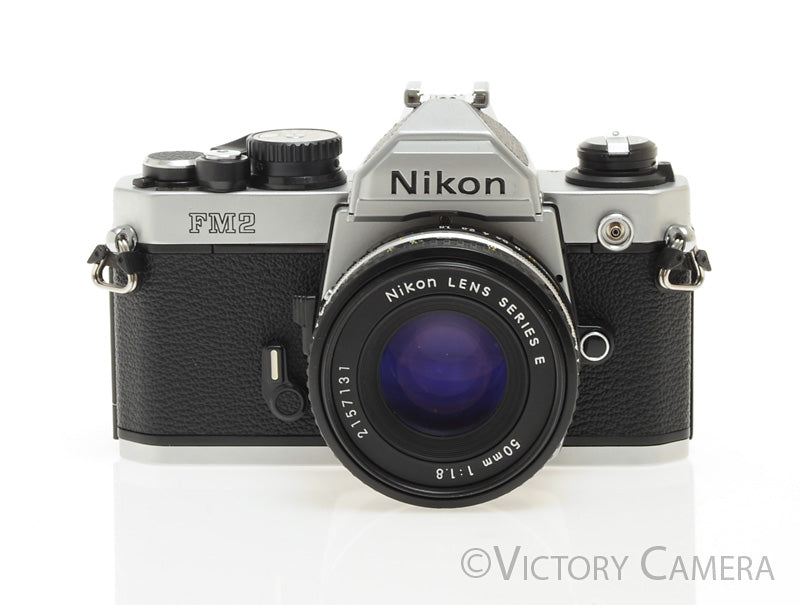 Nikon FM2-N FM2N Chrome Camera Body w/ 50mm f1.8 AI-s Lens -New Seals- [EXC+]