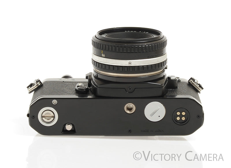 Nikon FM-2n FM2n Black Camera Body w/ 50mm f1.8 AI-S Lens -Good Seals- [EX+] - Victory Camera