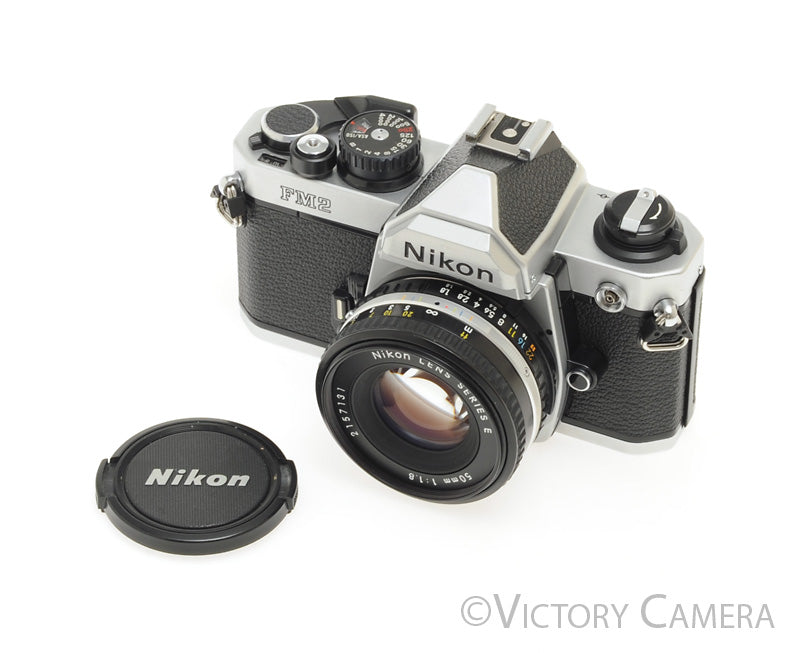 Nikon FM2-N FM2N Chrome Camera Body w/ 50mm f1.8 AI-s Lens -New Seals- [EXC+]