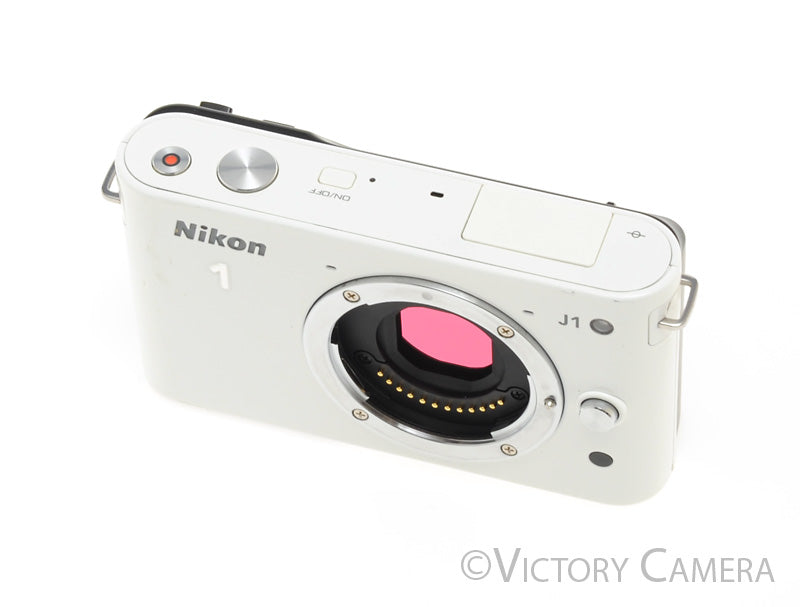 Nikon 1 J1 White Mirrorless 10.1MP Digital Camera Body  [EXC]