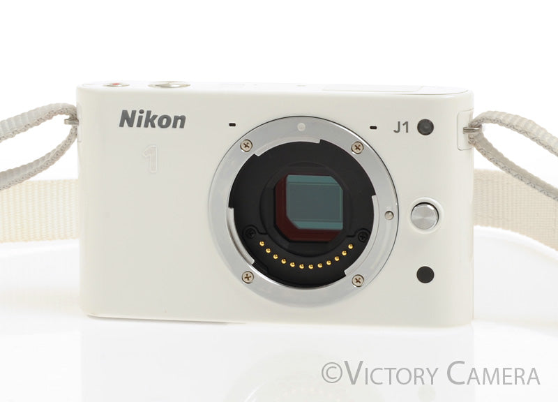 Nikon 1 J1 White Mirrorless 10.1MP Digital Camera Body  [EXC+] - Victory Camera