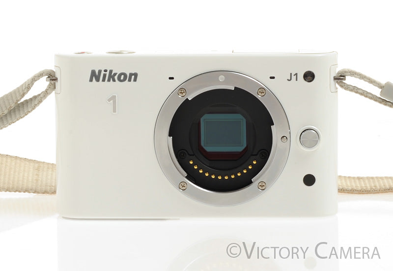 Nikon 1 J1 White Mirrorless 10.1MP Digital Camera Body -Clean- - Victory Camera