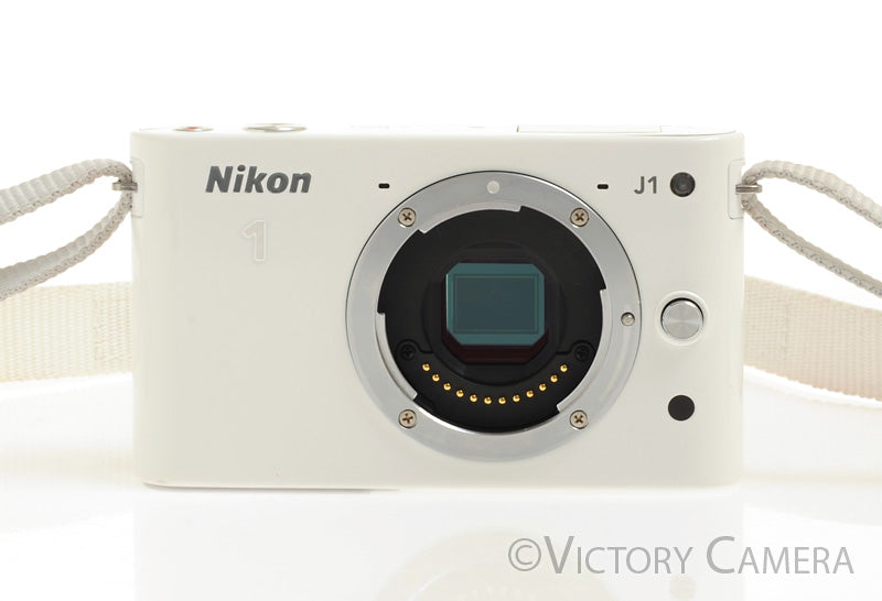 Nikon 1 J1 White Mirrorless 10.1MP Digital Camera Body  [EXC+] - Victory Camera