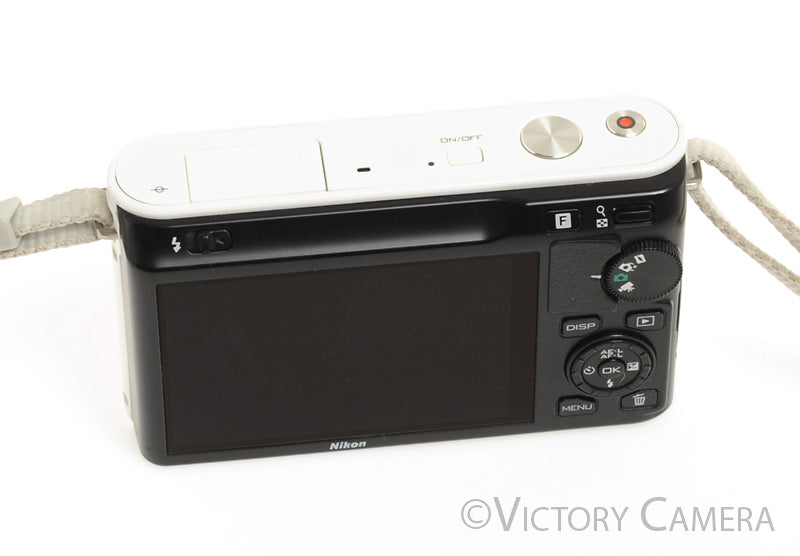 Nikon 1 J1 White Mirrorless 10.1MP Digital Camera Body -Clean- - Victory Camera