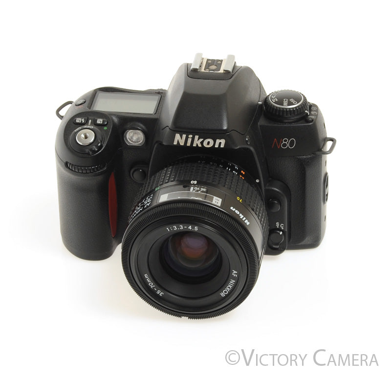 Nikon N80 AF 35mm Film Camera Body w/ Nikkor 35-80mm Zoom Lens [EX+] - Victory Camera