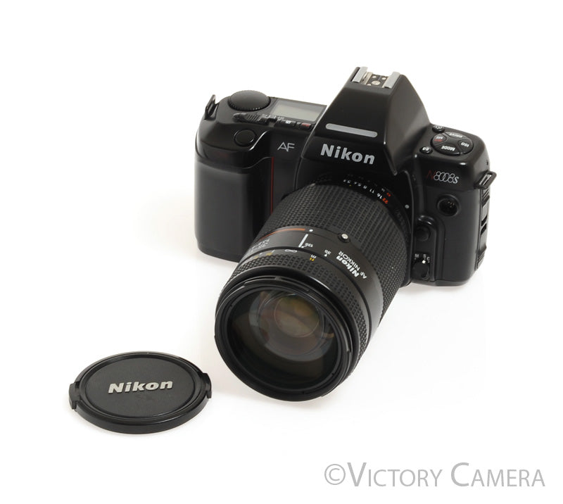 Nikon N8008s AF SLR 35mm Film Camera w/ Nikkor 35-135mm Zoom Lens -Clean- - Victory Camera