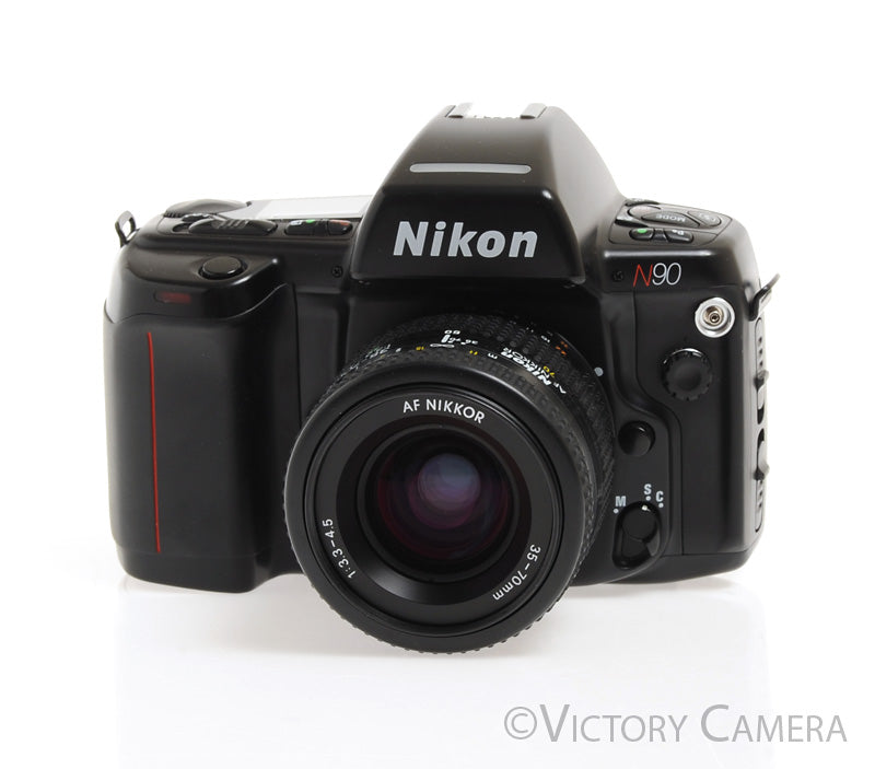Nikon N90 35mm Autofocus SLR Camera Body w/ 35-70mm Zoom Lens -Clean- - Victory Camera