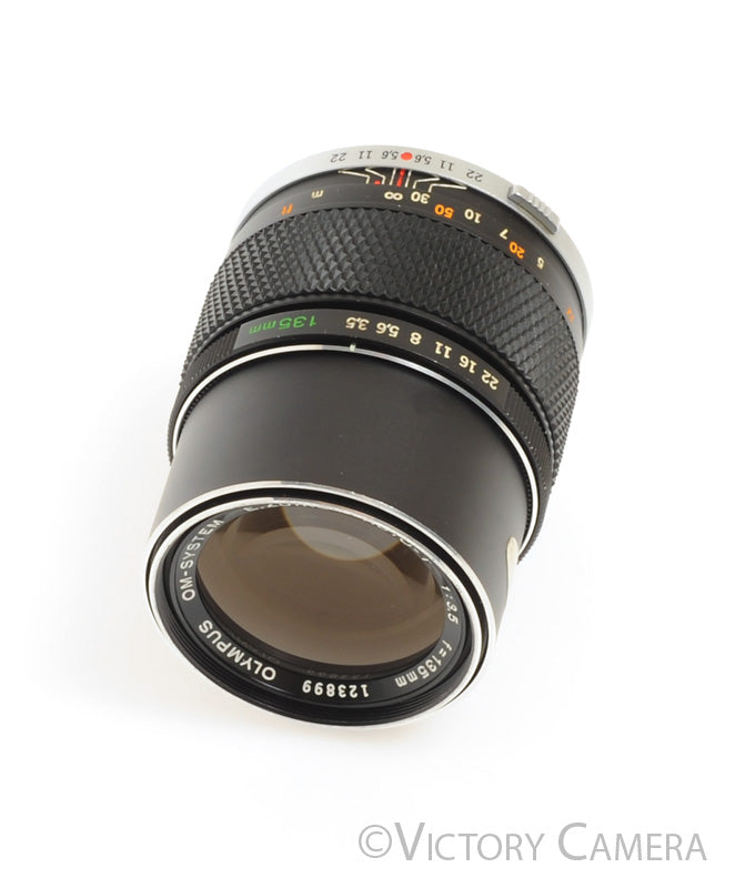 Olympus Auto-T 135mm f3.5 E.Zuiko Telephoto Prime Lens for OM  [EXC+] - Victory Camera