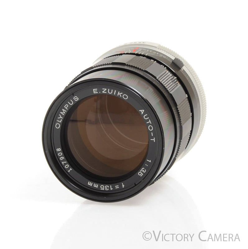 Olympus V. Rare 135mm F3.5 E. Zuiko Lens for FTL M42 Screw Mount-Clean- [EXC] - Victory Camera