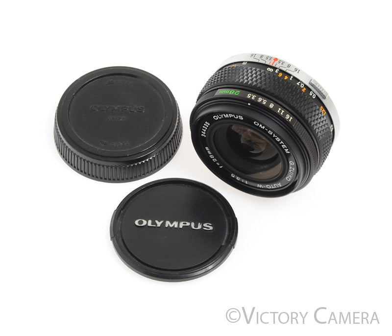 Olympus G.Zuiko 28mm F3.5 Auto-W OM Wide-Angle Prime Lens -Clean-