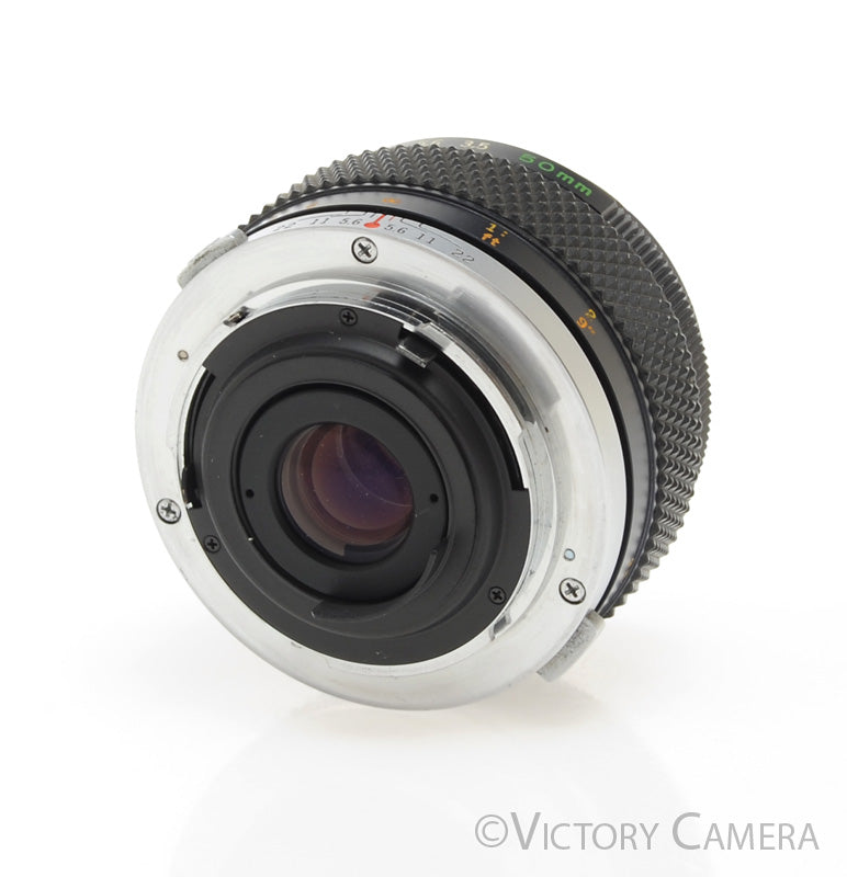 Olympus OM 50mm f3.5 1:2 MC Macro Prime Lens w/ Case [EXC] - Victory Camera