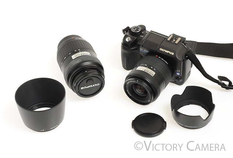 Olympus Evolt E-300 8MP CCD Sensor Digital Camera w/ 14-45mm, 40-150mm [EXC+] - Victory Camera