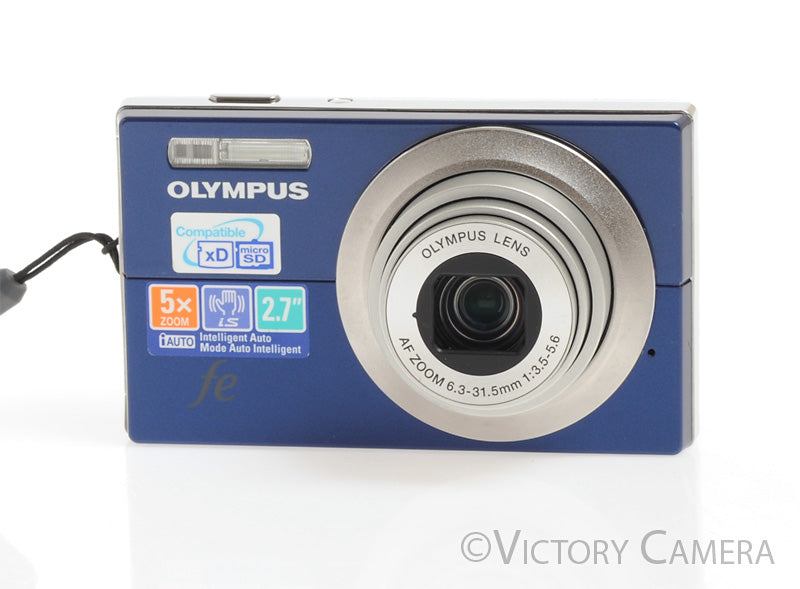Olympus FE-5010 12MP Blue Digital Point & Shoot Camera -Clean- - Victory Camera