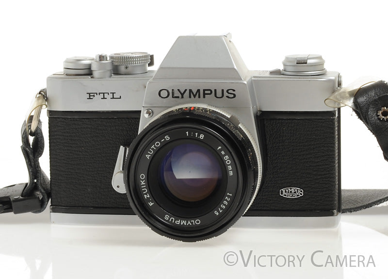 Olympus FTL 35mm SLR M42 Film Camera w/ 50mm f1.8 Lens -Meter off- [GOOD] - Victory Camera