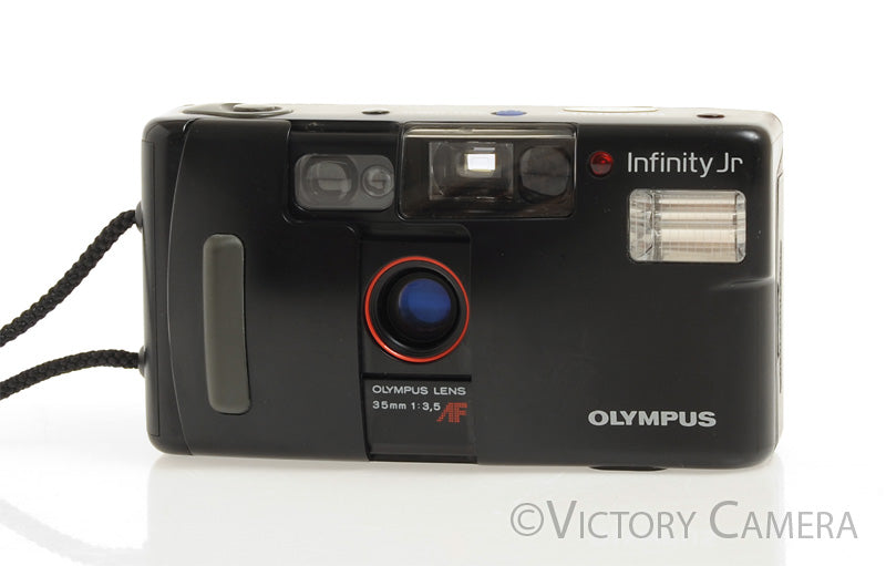 Olympus Infinity Jr Black 35mm Point &amp; Shoot Film Camera w/ 35mm f3.5 Lens [EX] - Victory Camera