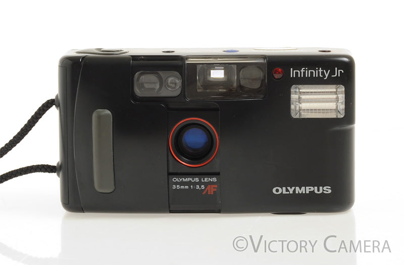 Olympus Infinity Jr Black 35mm Point &amp; Shoot Film Camera w/ 35mm f3.5 Lens [EX] - Victory Camera