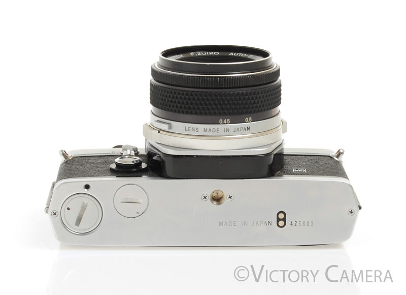 Olympus OM-1 MD Chrome Film Camera Body w/ 50mm f1.8 Lens -New Seals- [EXC-] - Victory Camera