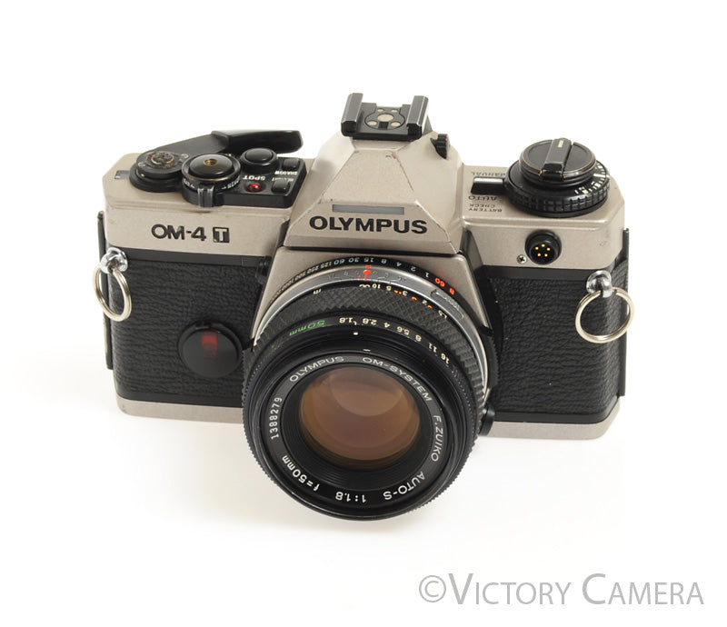 Olympus OM-4T OM-4 T Titanium 35mm Film Camera w/ 50mm f1.8 Lens [GOOD]