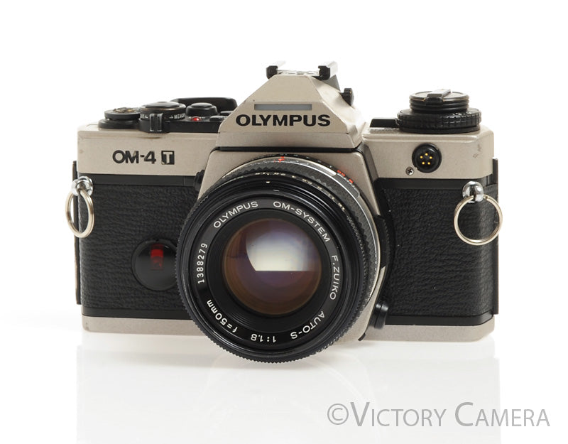 Olympus OM-4T OM-4 T Titanium 35mm Film Camera w/ 50mm f1.8 Lens [GOOD]