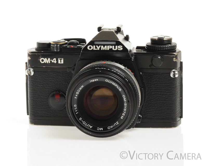 Olympus OM-4T Titanium 35mm Film Camera w/ 50mm f1.8 Lens -New Seals- [EXC-]