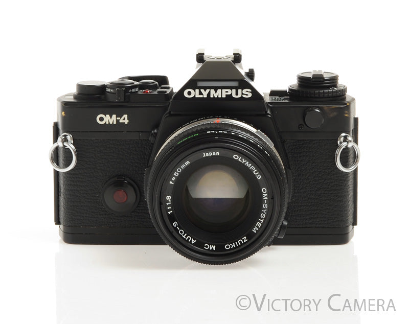 Olympus OM-4 OM4 Black 35mm Film Camera w/ 50mm f1.8 Lens  [EXC]