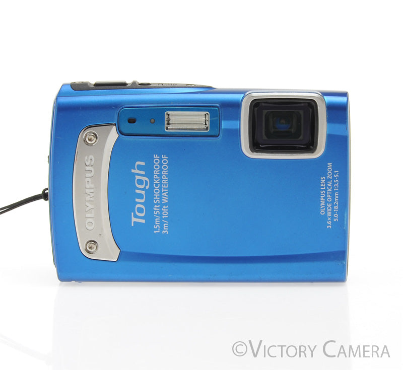 Olympus Tough TG-310 14MP Blue Digital Point &amp; Shoot Camera [EXC+]