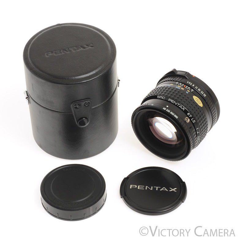 Pentax 67 6x7 LS Leaf Shutter 165mm f4 Telephoto Prime Lens w/ Case [MINT-] - Victory Camera