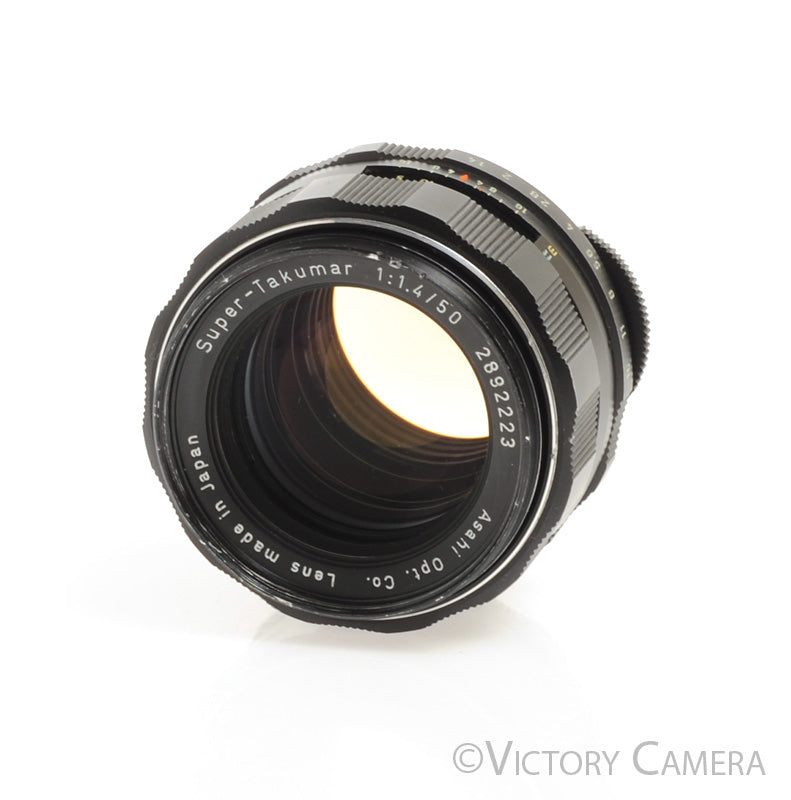 Pentax Super-Takumar 50mm F1.4 M42 Screw Mount Thorium Glass Lens [EX-] - Victory Camera