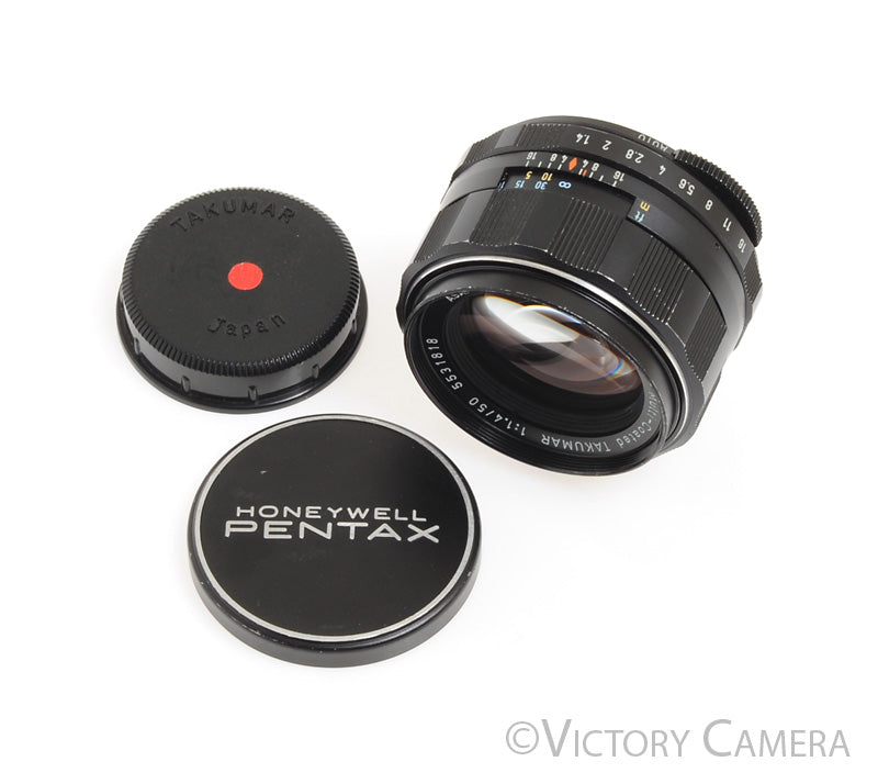 Pentax Super-Takumar 50mm F1.4 M42 Screw Mount Thorium Glass Lens [EXC+] - Victory Camera