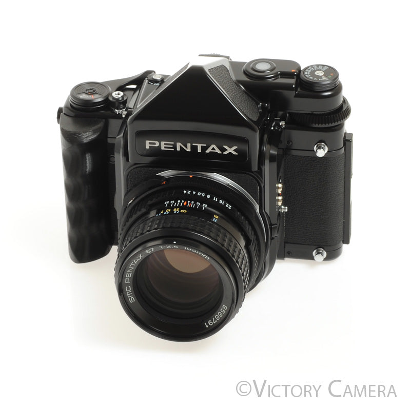 Pentax 6x7 67 MLU Camera w/ Metered Prism, 105mm f2.4 Lens -New Seals- [EXC+]