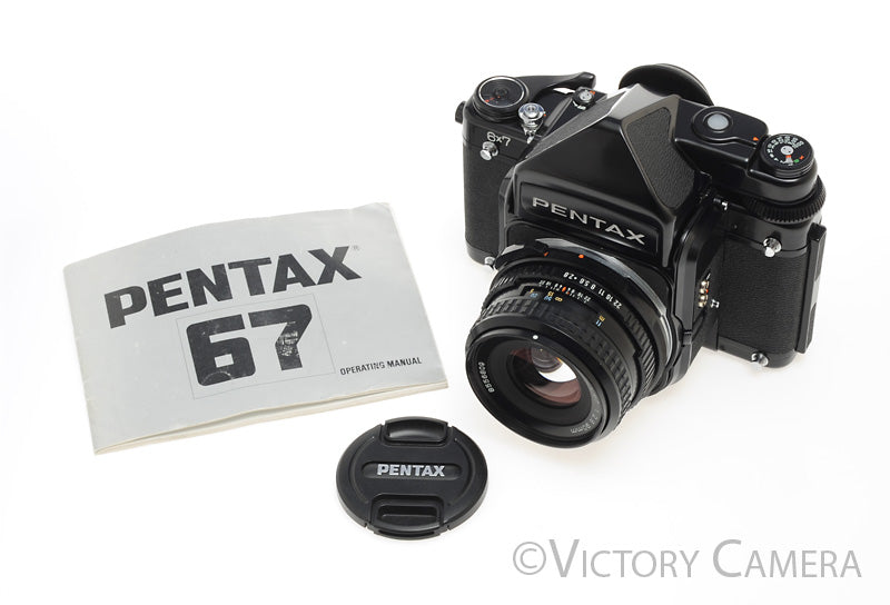 Pentax 6x7 67 MLU Camera w/ Metered Prism, 90mm f2.8 Lens -New Seals- [EXC+]