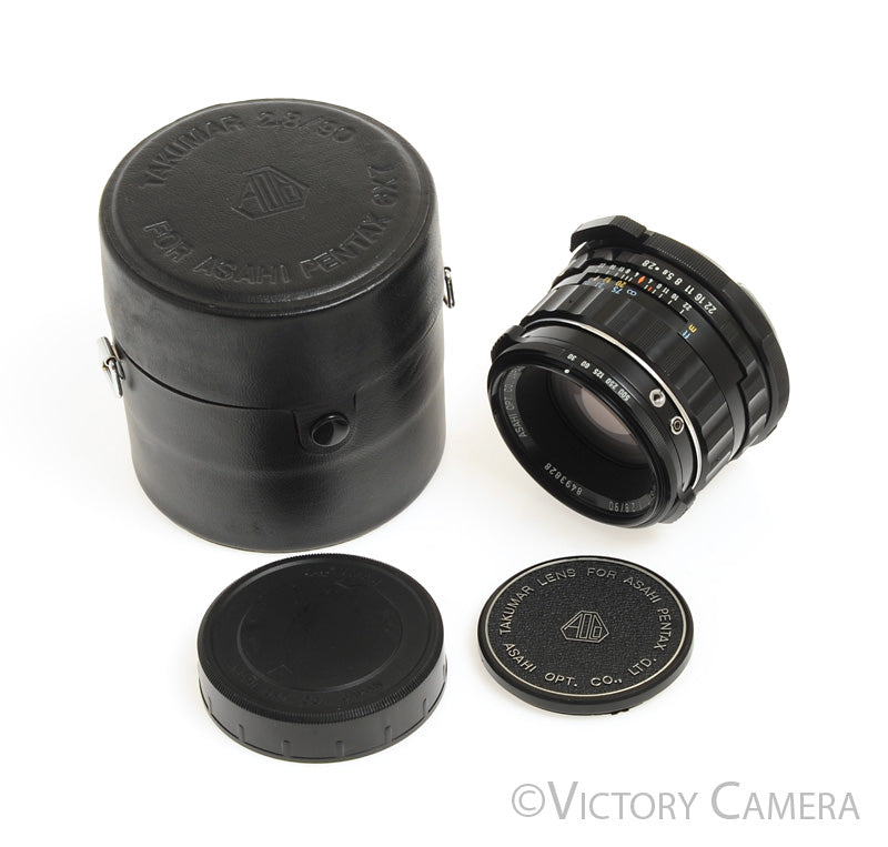 Pentax 90mm f2.8 LS Leaf Shutter Lens for 67 6x7 Camera w/ Case [MINT-] - Victory Camera