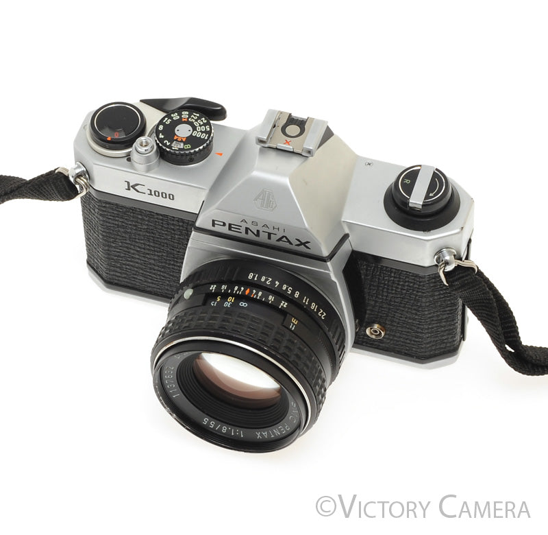 Pentax K1000 35mm Film Camera w/ 55mm f1.8 Lens -New Seals- [EXC+] - Victory Camera